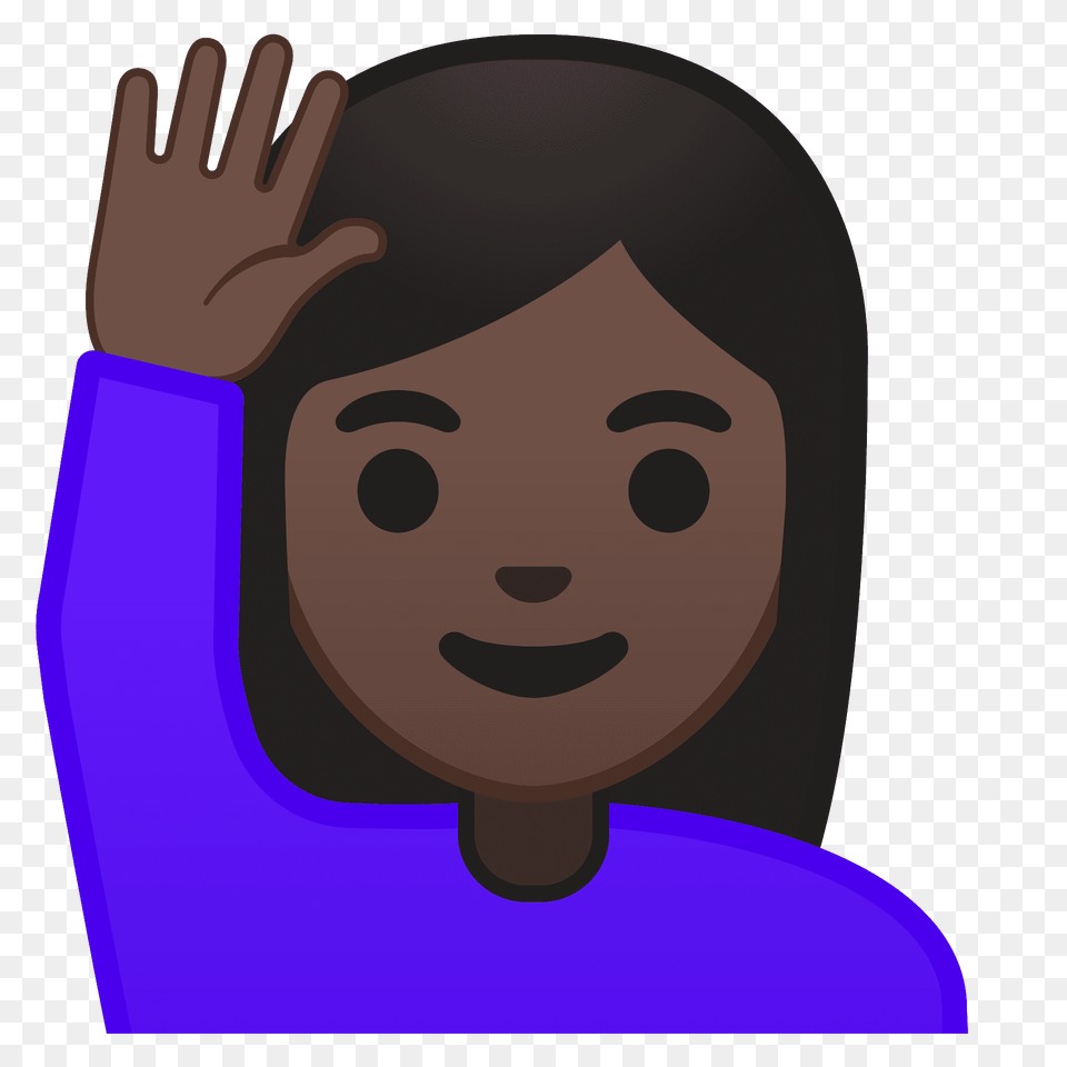 Woman Raising Hand Emoji Clipart, Face, Head, Person, Photography Free Png