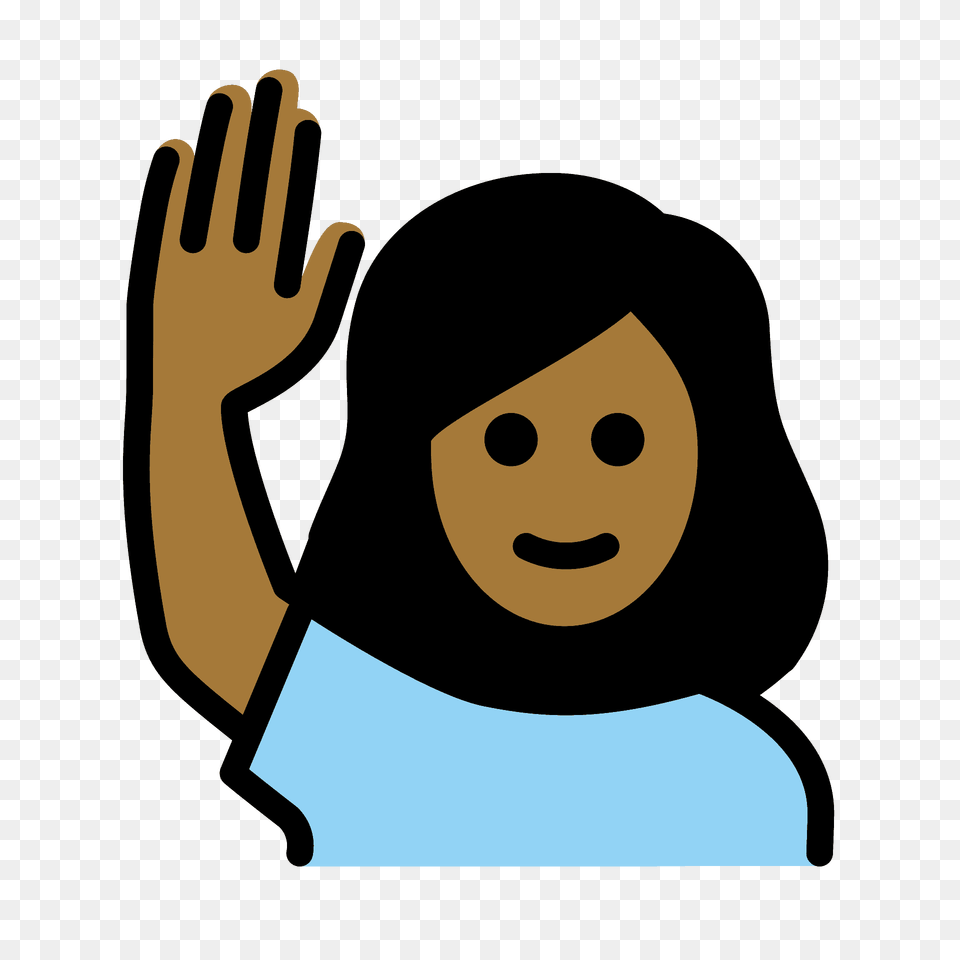Woman Raising Hand Emoji Clipart, Smoke Pipe, People, Person Free Transparent Png