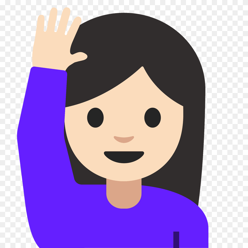Woman Raising Hand Emoji Clipart, Photography, Baby, Person, Head Png