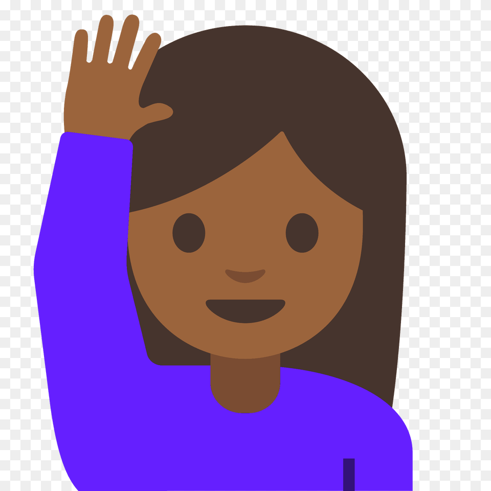 Woman Raising Hand Emoji Clipart, Person, Face, Portrait, Photography Free Transparent Png