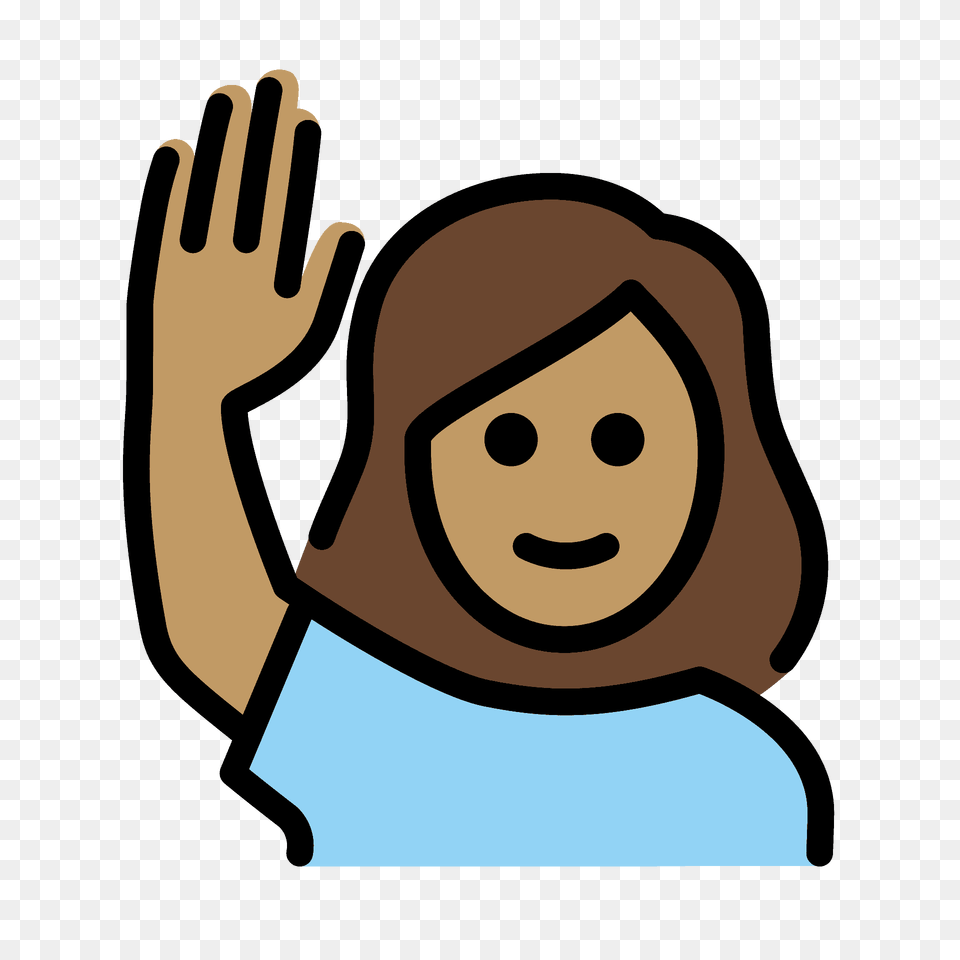 Woman Raising Hand Emoji Clipart, Smoke Pipe Png Image