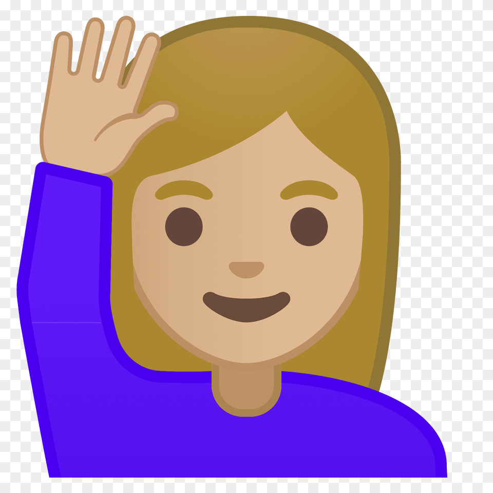 Woman Raising Hand Emoji Clipart, Face, Head, Person, Photography Free Transparent Png