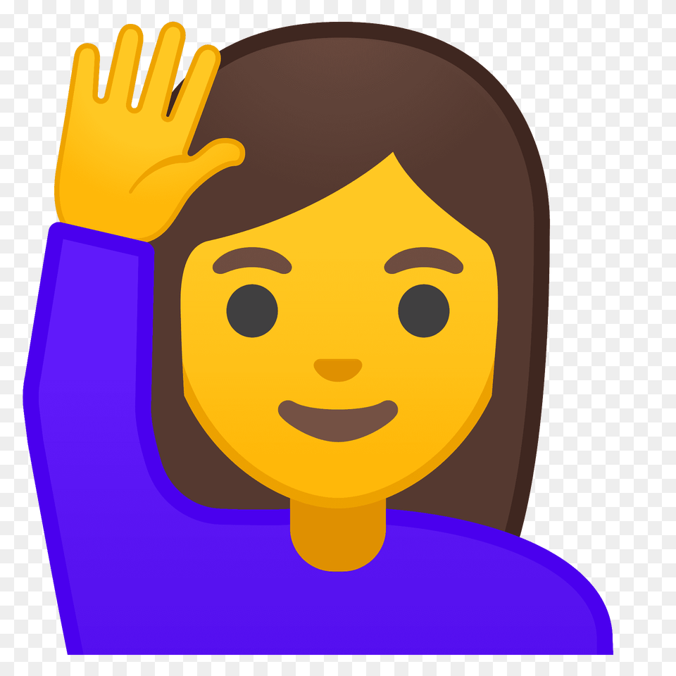 Woman Raising Hand Emoji Clipart, Face, Head, Person, Photography Png