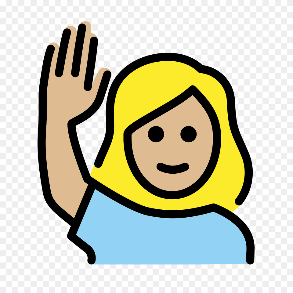 Woman Raising Hand Emoji Clipart, Clothing, Hardhat, Hat, Helmet Png