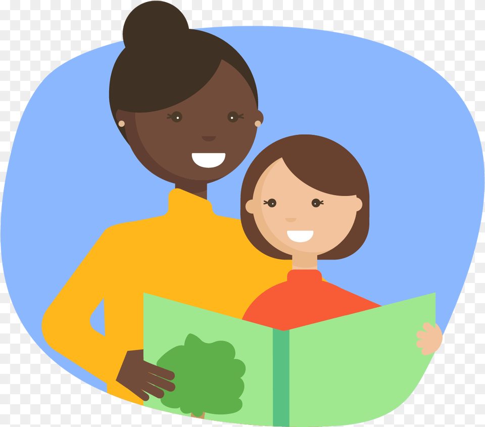 Woman Reading A Book To A Child Connecting With Others, Person, Baby, Face, Head Free Png Download