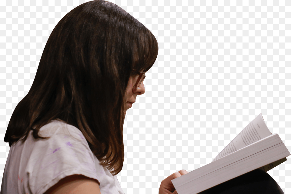 Woman Reading Book Girl Free Png