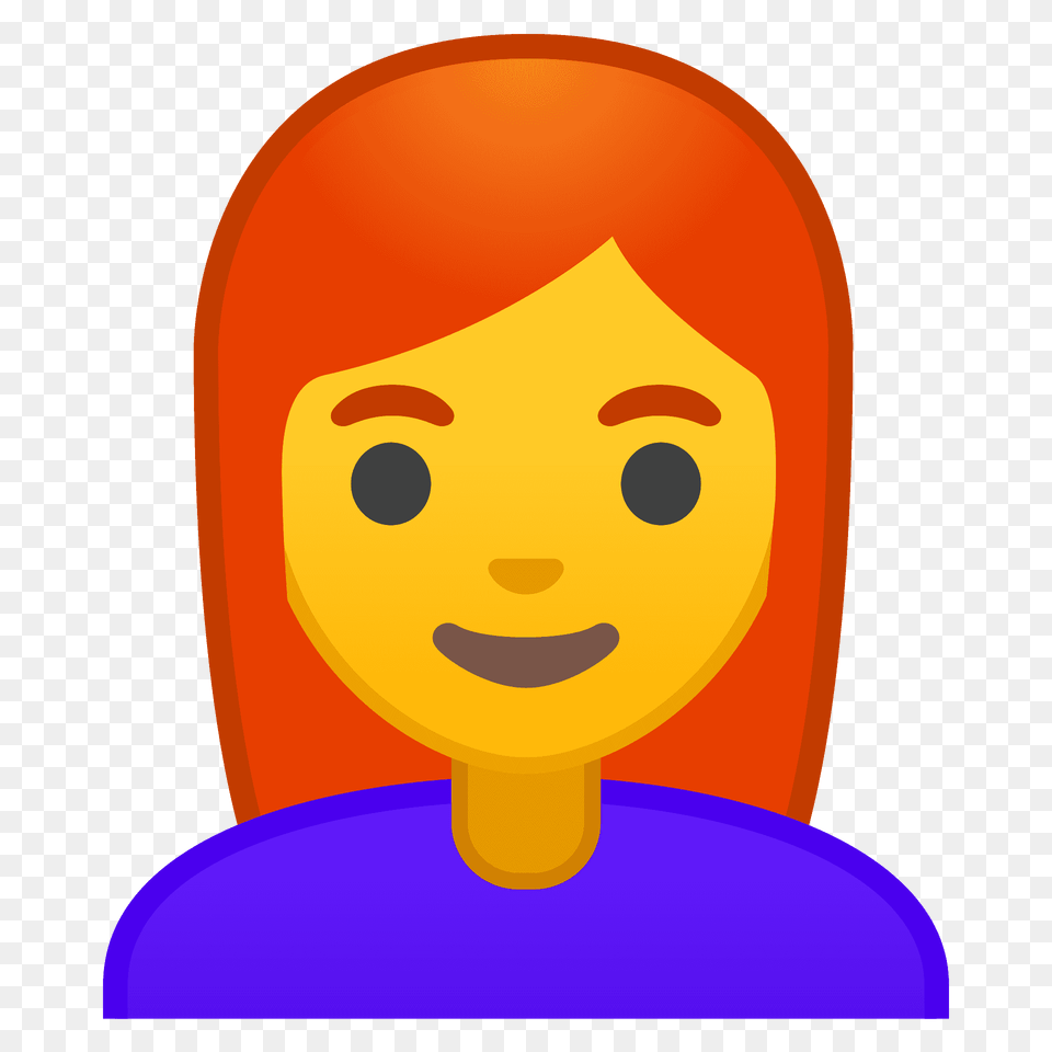 Woman Red Hair Emoji Clipart, Face, Head, Person, Baby Png