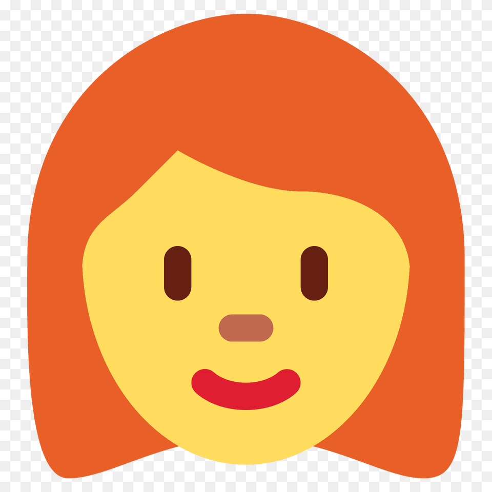 Woman Red Hair Emoji Clipart, Cap, Clothing, Hat, Food Free Transparent Png