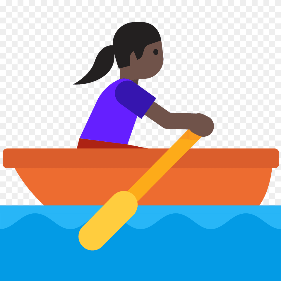 Woman Rowing Boat Emoji Clipart, Person, Oars, Face, Head Png Image