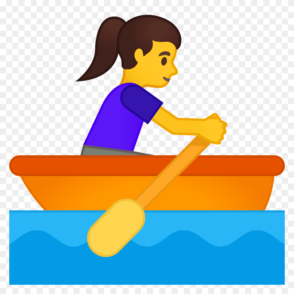 Woman Rowing Boat Emoji Clipart, Oars, Person, Face, Head Free Png Download