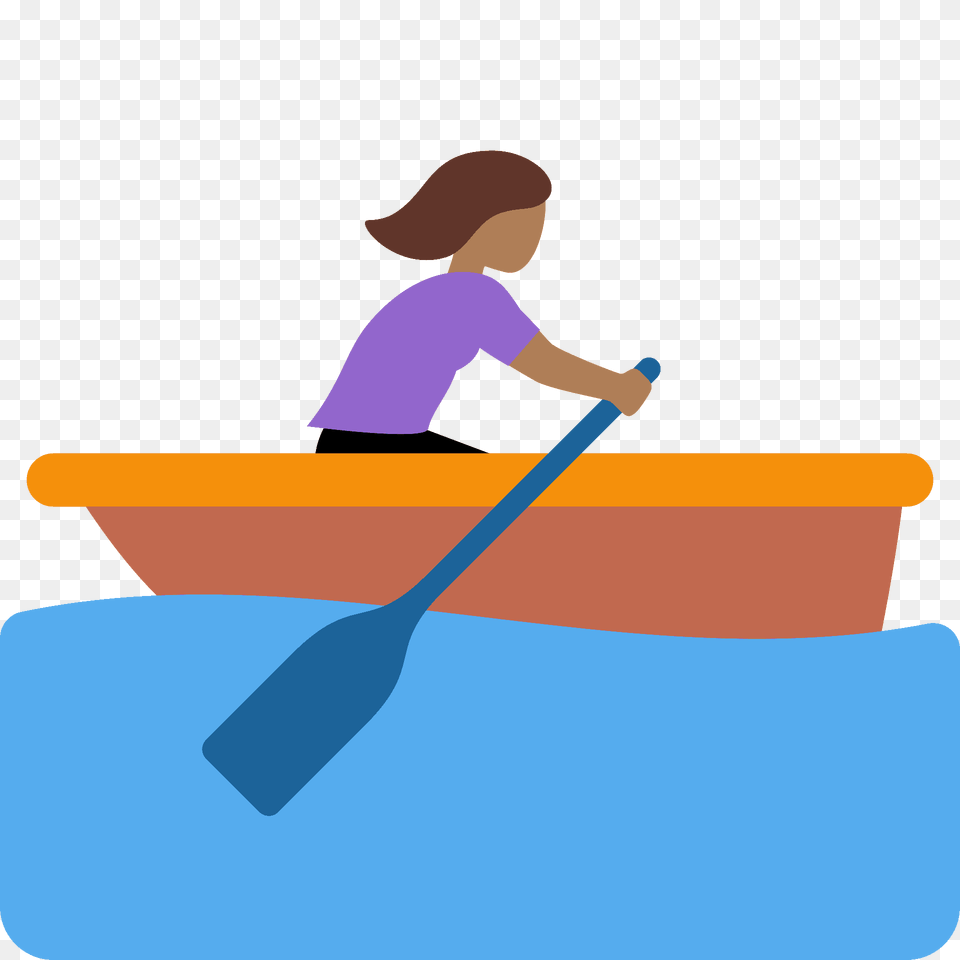 Woman Rowing Boat Emoji Clipart, Oars, Paddle, Person, Face Png