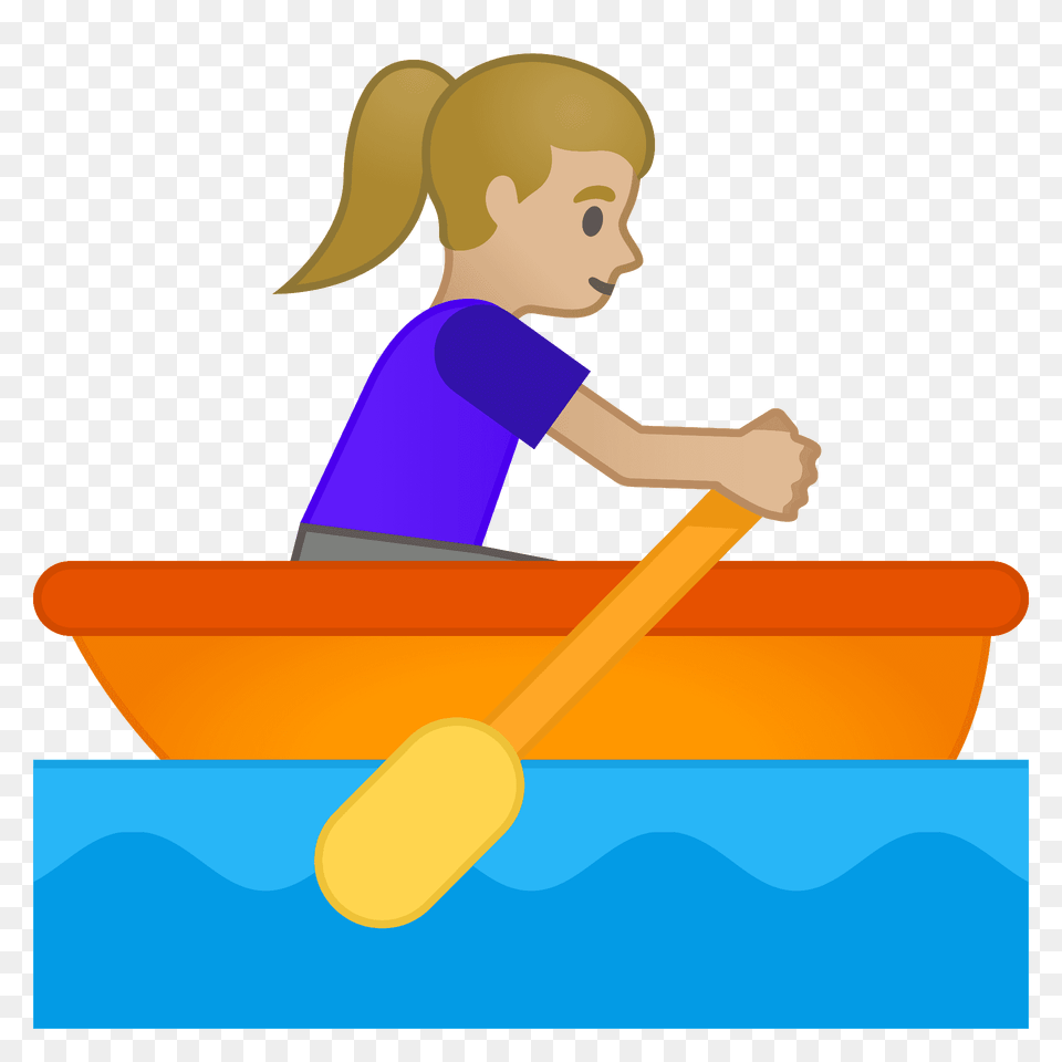 Woman Rowing Boat Emoji Clipart, Oars, Baby, Face, Head Png Image