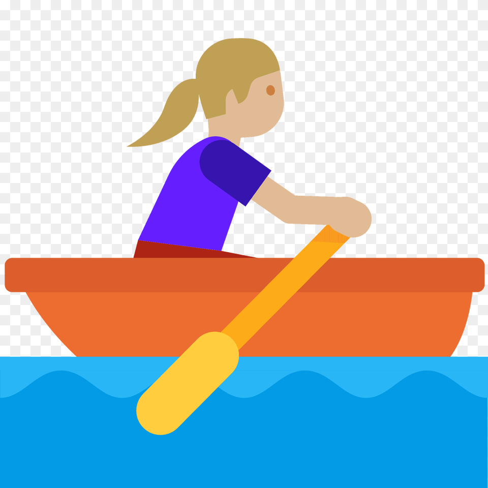 Woman Rowing Boat Emoji Clipart, Baby, Person, Oars, Face Free Transparent Png