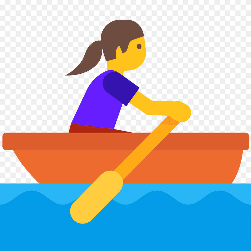 Woman Rowing Boat Emoji Clipart, Person, Oars, Face, Head Free Png