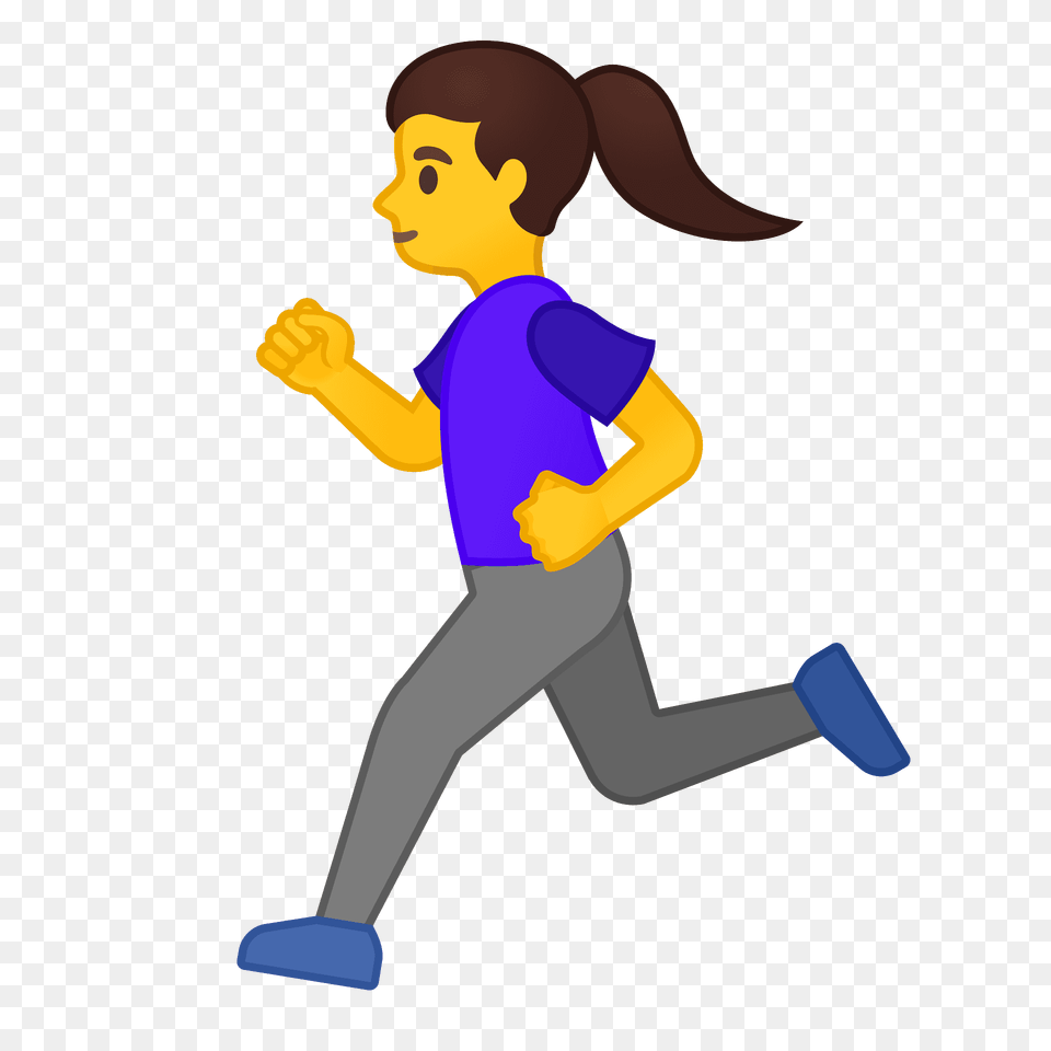 Woman Running Emoji Clipart, Baby, Person, Walking, Face Png Image