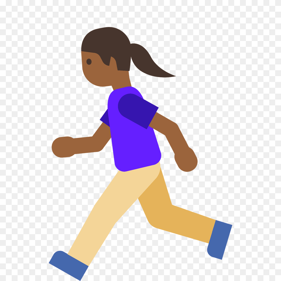 Woman Running Emoji Clipart, Person, Walking, People, Face Free Png Download