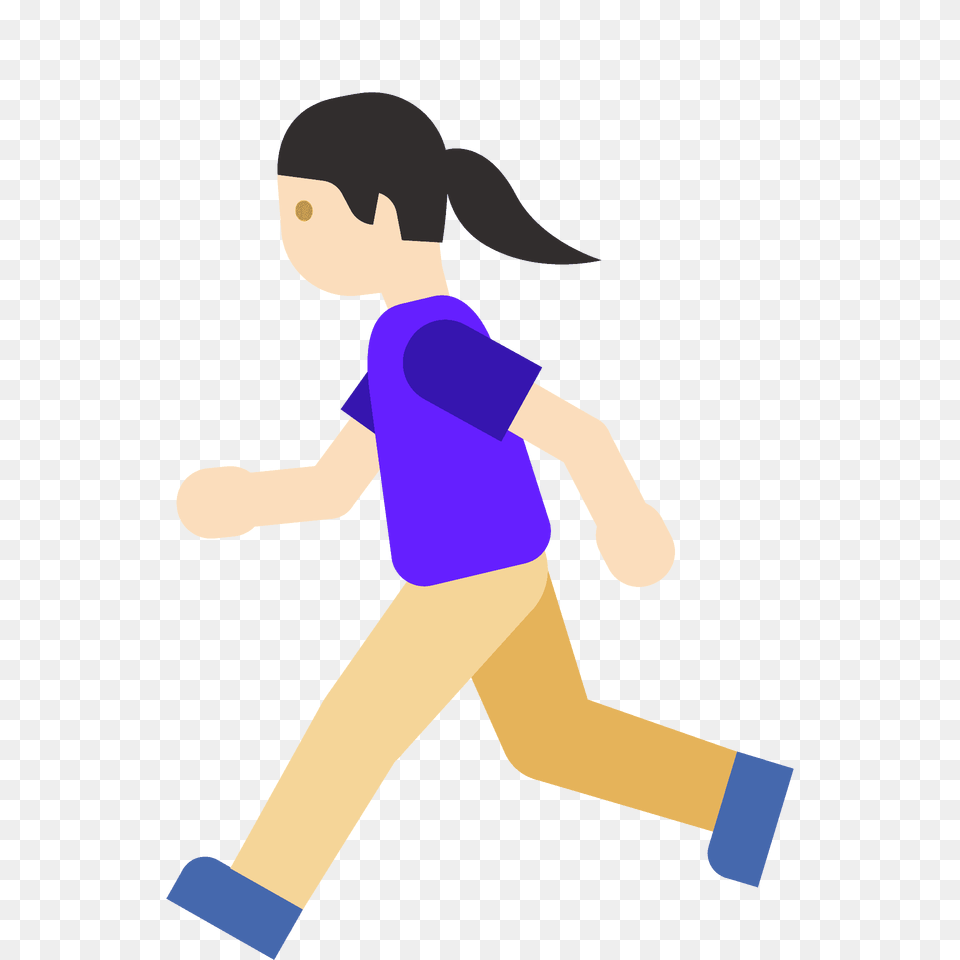 Woman Running Emoji Clipart, Baby, Person, Walking, Face Png Image