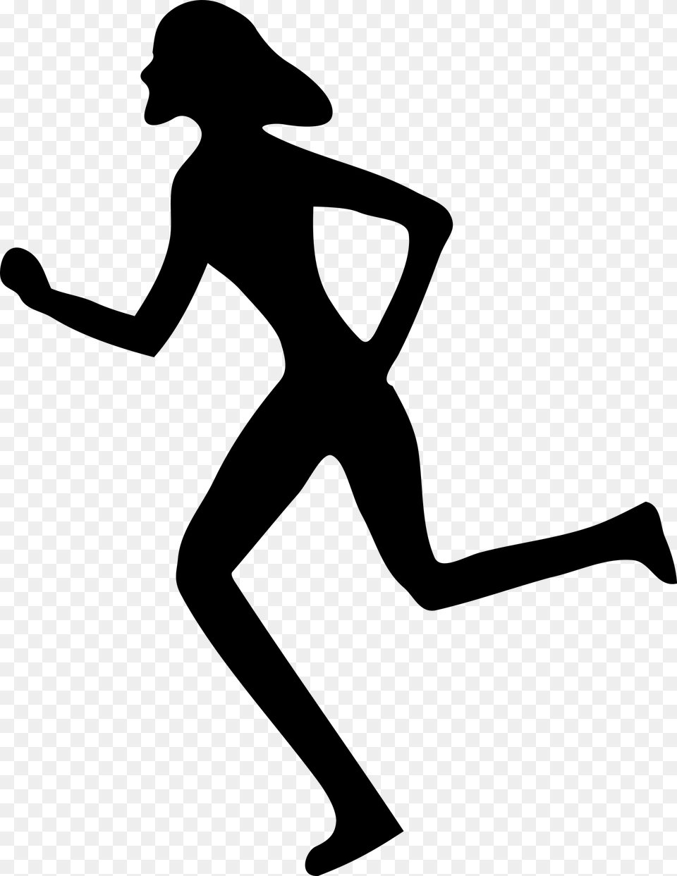 Woman Running Vector Woman Running Clip Art, Gray Free Png