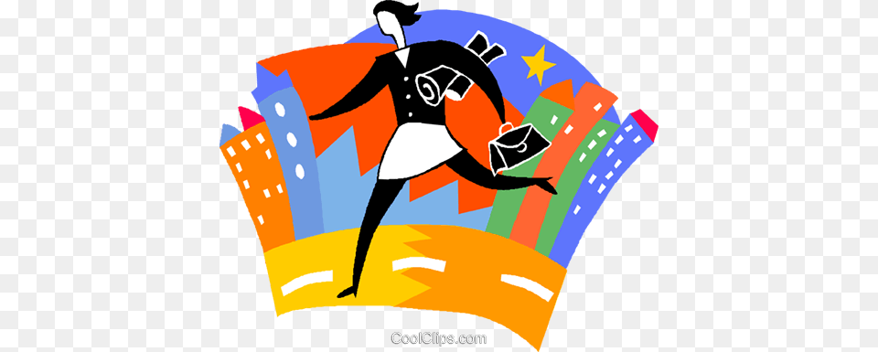 Woman Running Late For Work Royalty Vector Clip Art, Person, Logo, Graphics Free Transparent Png