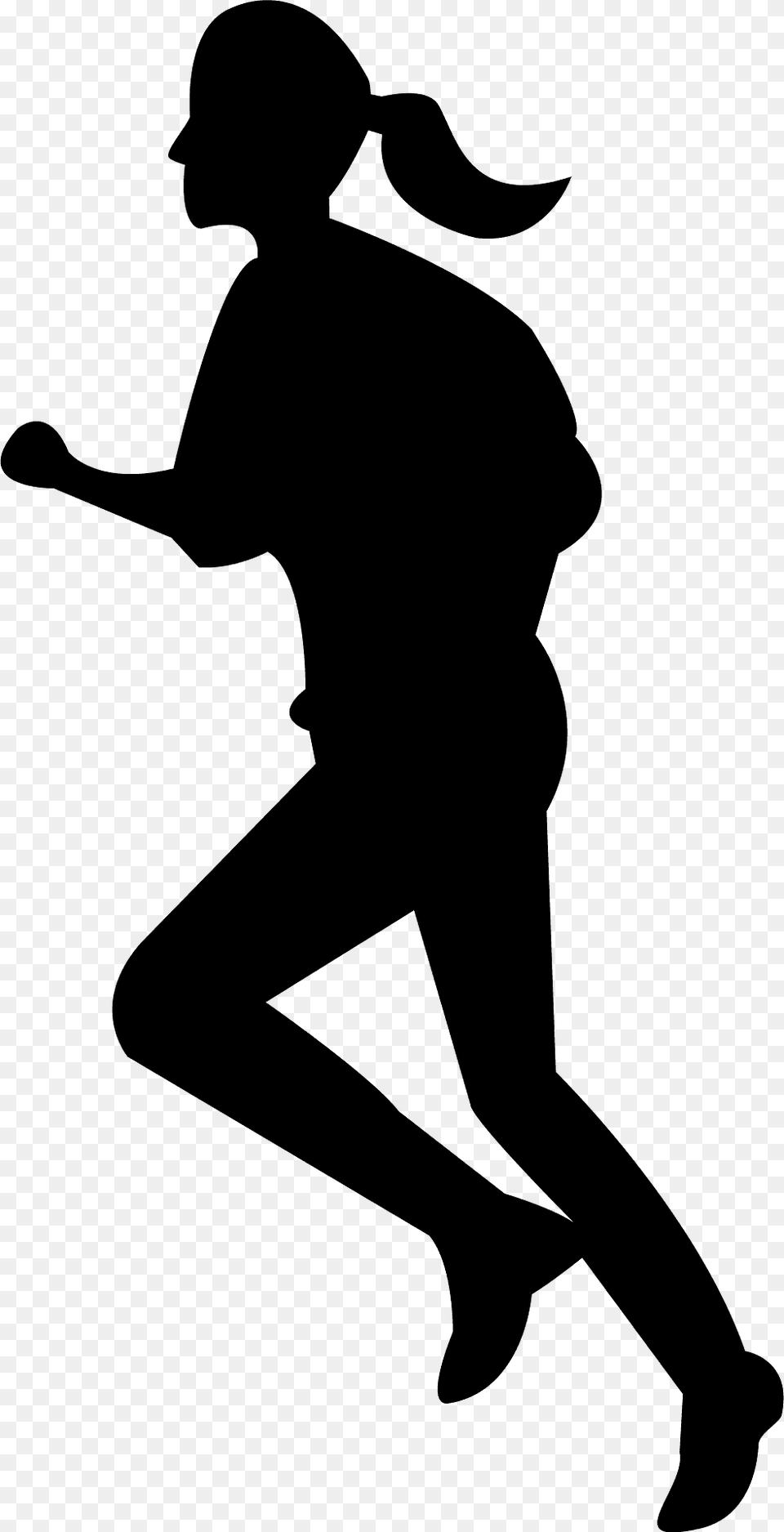 Woman Running Silhouette, Adult, Male, Man, Person Png