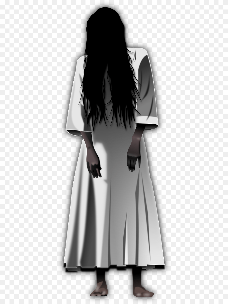 Woman Sad Folklore Grudge, Clothing, Dress, Fashion, Adult Free Png Download