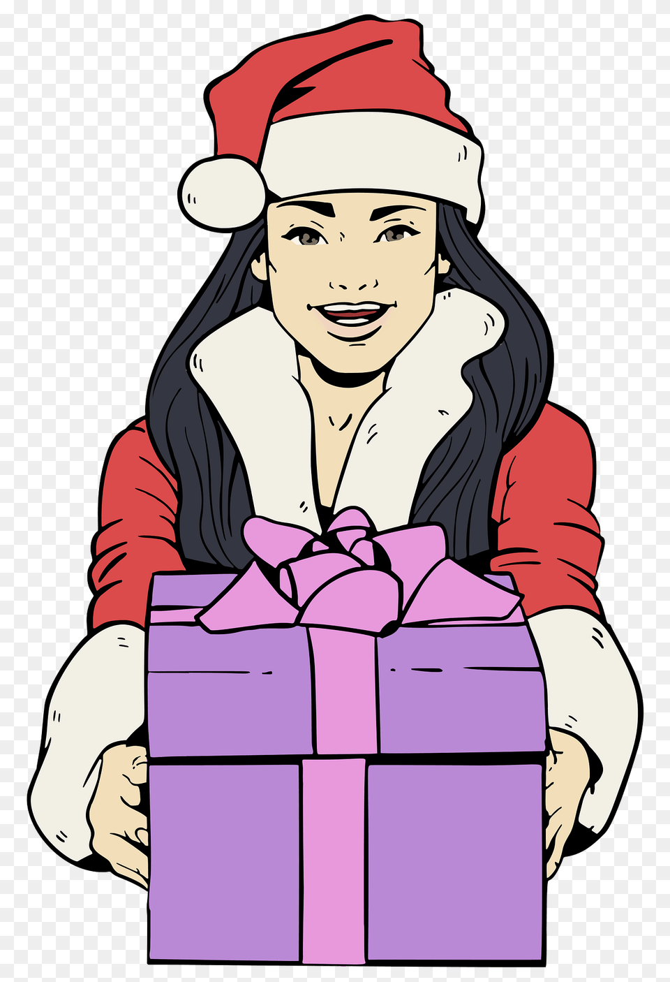 Woman Santa Clipart, Baby, Person, Face, Head Png Image