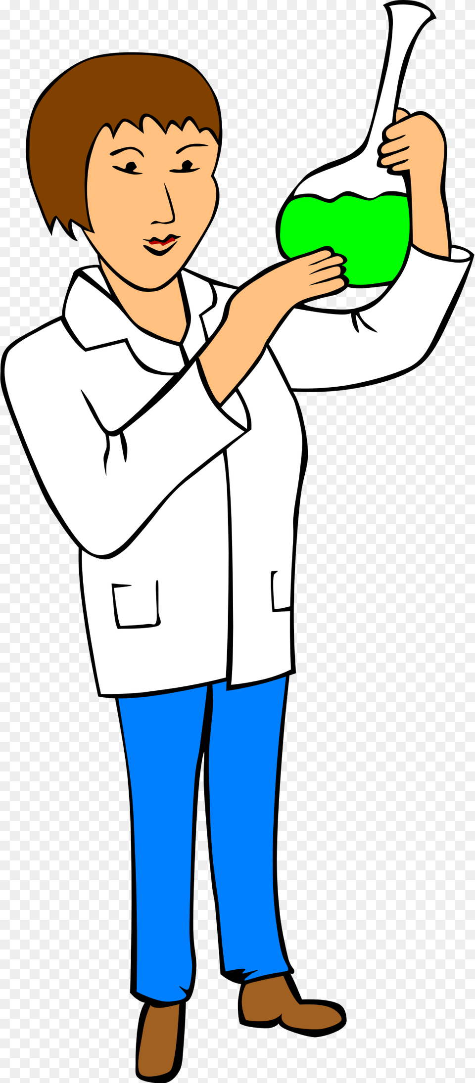 Woman Scientist Cartoon People Clipart Collection, Person, Cleaning, Face, Head Png