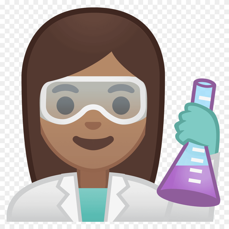 Woman Scientist Emoji Clipart, Clothing, Coat, Face, Head Free Png