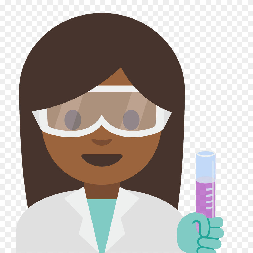 Woman Scientist Emoji Clipart, Clothing, Coat, Lab Coat, Adult Png