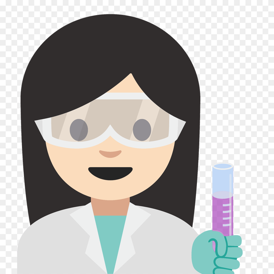 Woman Scientist Emoji Clipart, Clothing, Coat, Lab Coat, Person Free Transparent Png