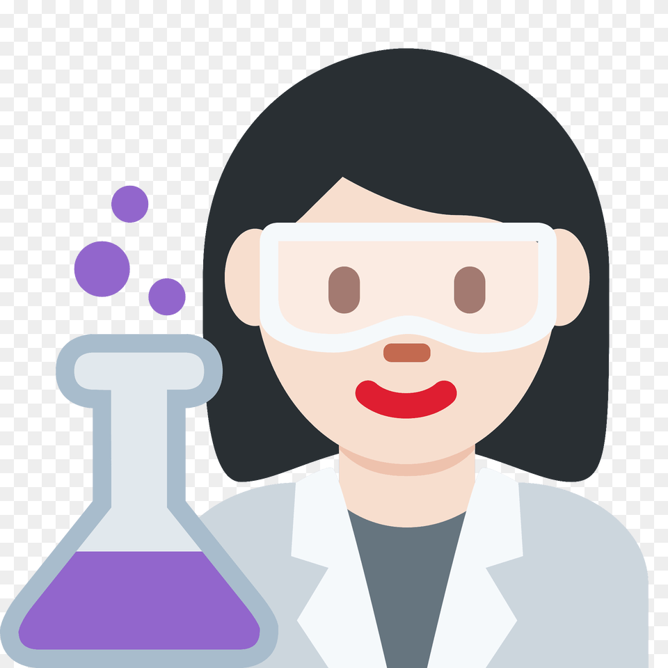 Woman Scientist Emoji Clipart, Clothing, Coat, Lab Coat, Photography Png Image