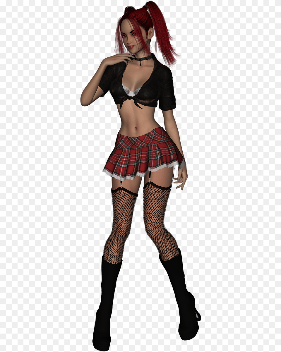 Woman Sexy Red Hair, Clothing, Skirt, Adult, Person Free Png