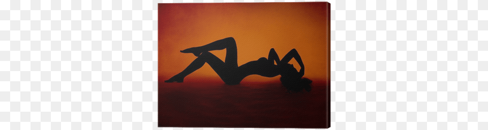 Woman Sexy Silhouette Lying At Red Orange Background Sex Drugs And A Beautiful Woman By B L Roberts, Dancing, Leisure Activities, Person Free Transparent Png