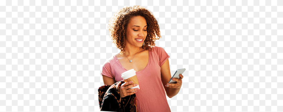 Woman Shopper Looking At Phone Mobile Phone, Adult, Person, Hand, Finger Png