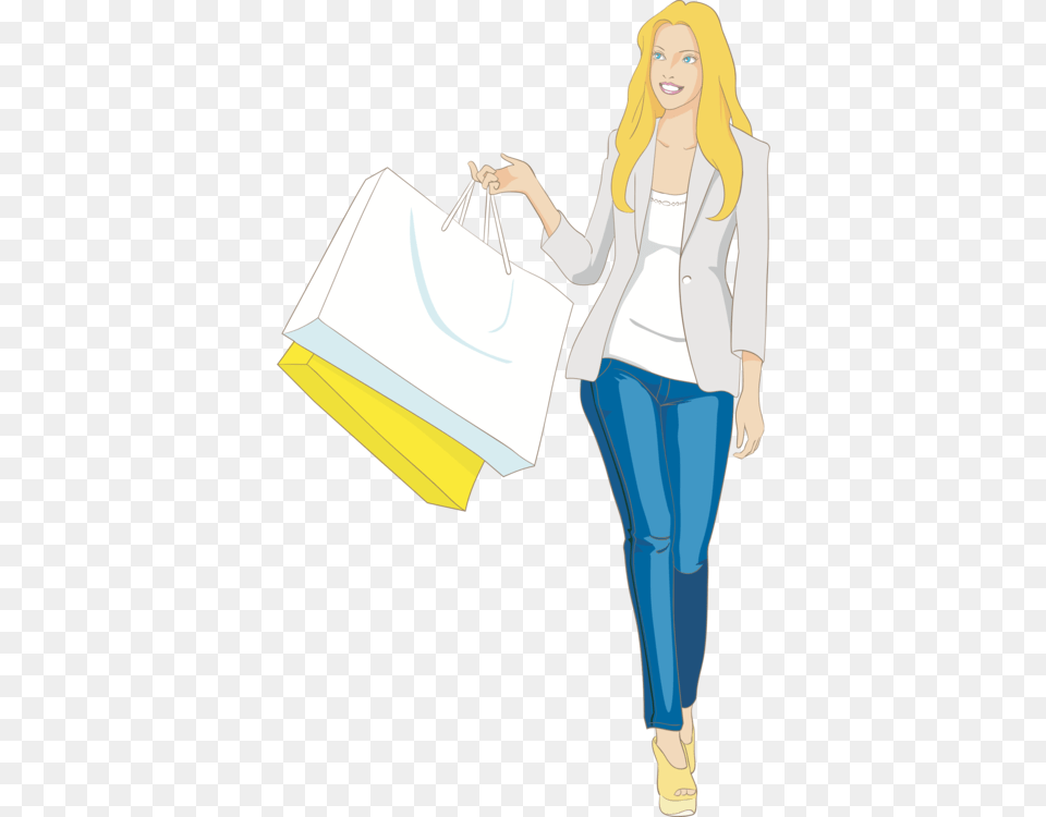Woman Shopping Female Fashion, Bag, Clothing, Person, Pants Png