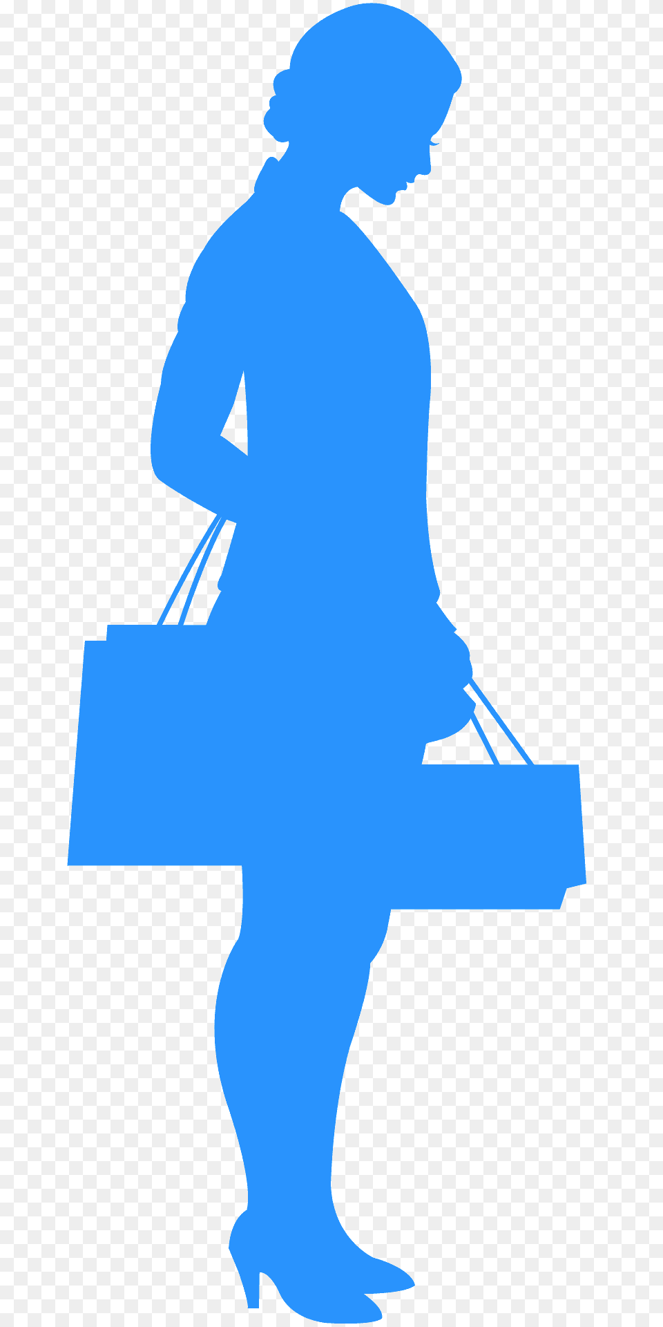 Woman Shopping Silhouette, Bag, Adult, Male, Man Png