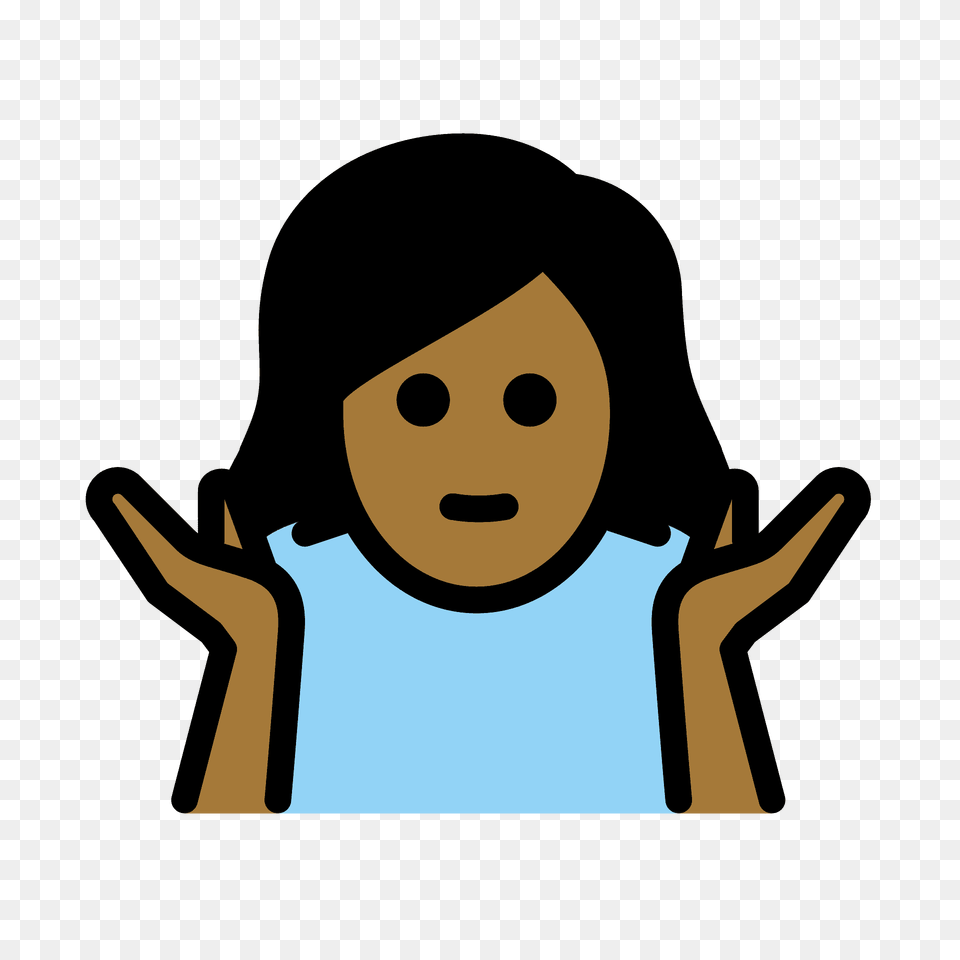 Woman Shrugging Emoji Clipart, Face, Head, Person, Photography Free Png