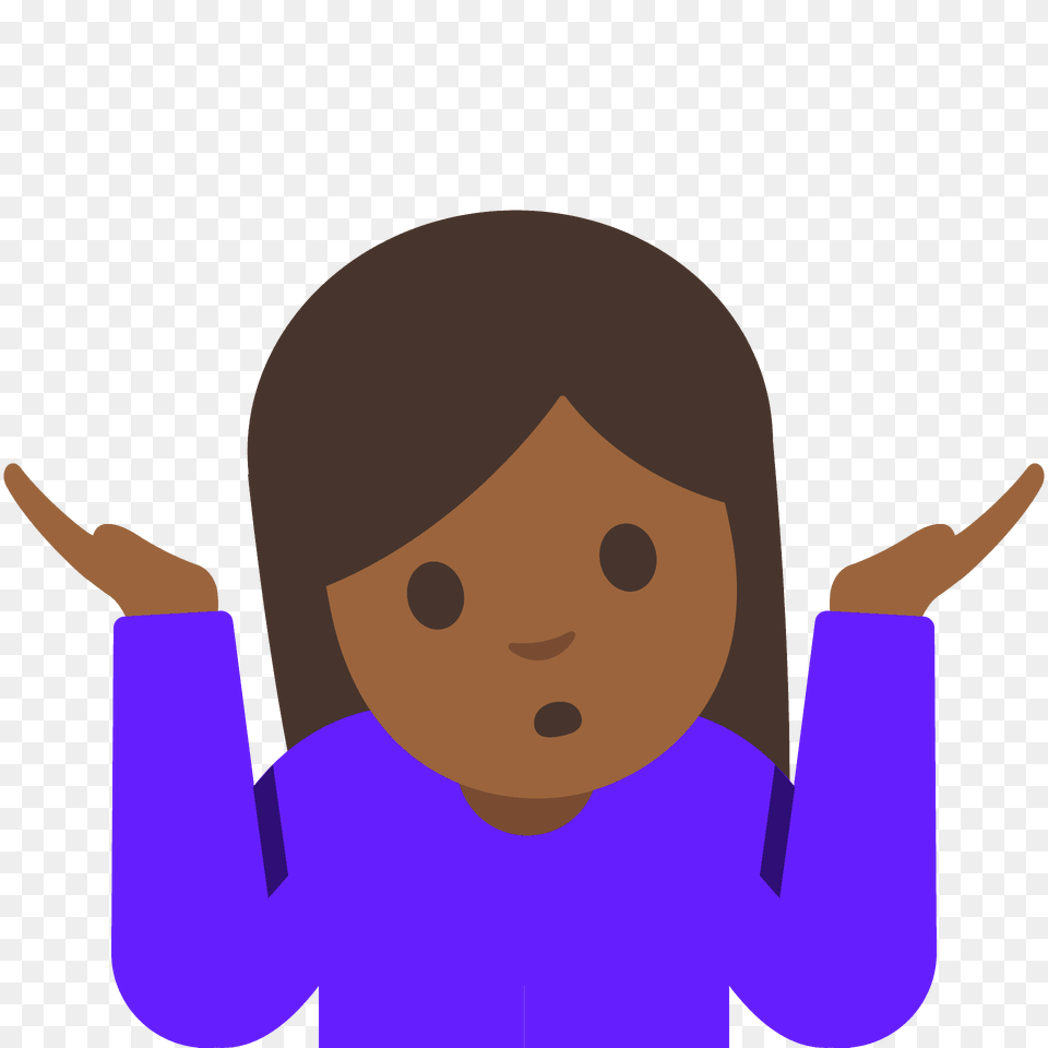 Woman Shrugging Emoji Clipart, Person, Portrait, Face, Photography Png Image