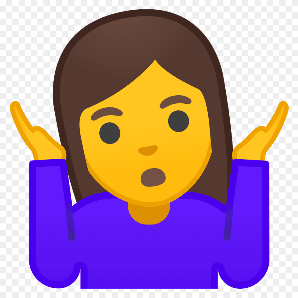 Woman Shrugging Emoji Clipart, Face, Head, Person, Photography Free Png