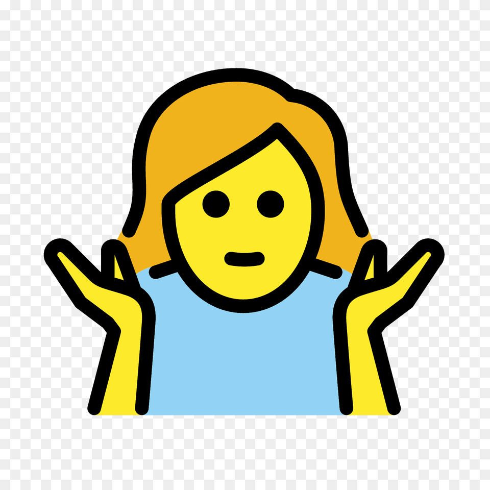 Woman Shrugging Emoji Clipart, People, Person Png Image