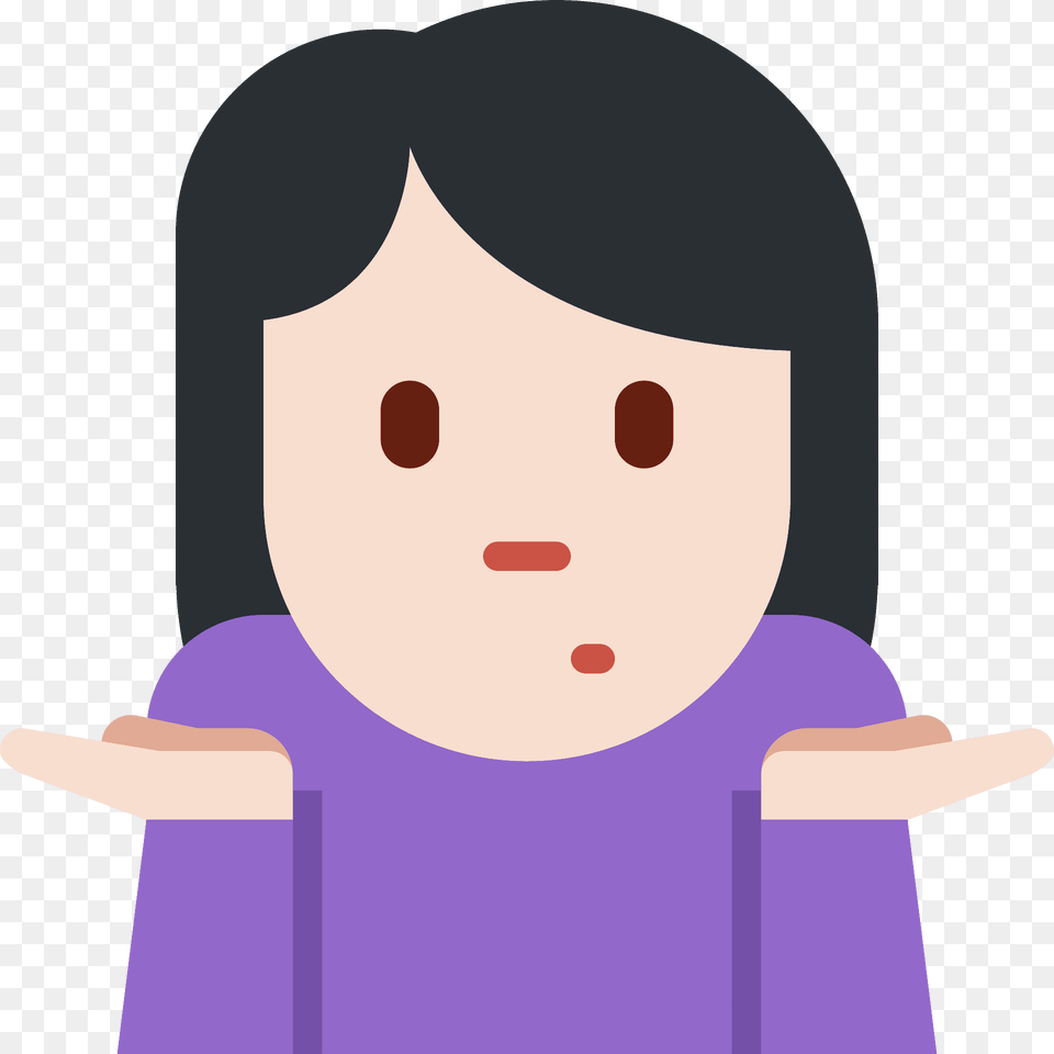 Woman Shrugging Emoji Clipart, Photography, Face, Head, Person Png Image