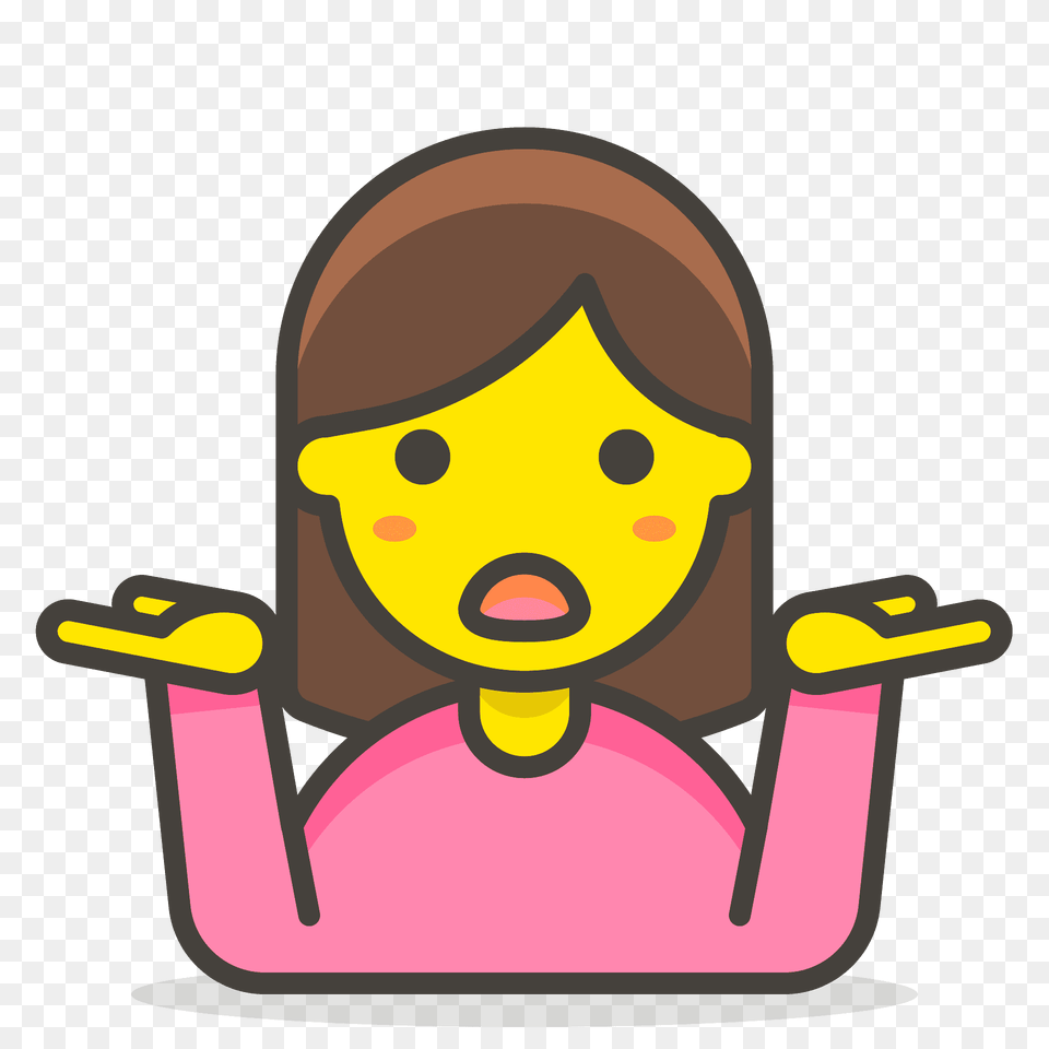 Woman Shrugging Emoji Clipart, Face, Head, Person Free Png