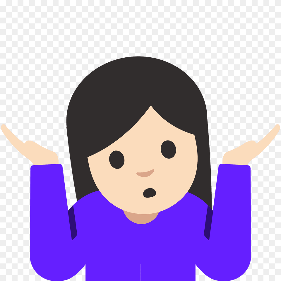 Woman Shrugging Emoji Clipart, Photography, Portrait, Person, Head Free Png