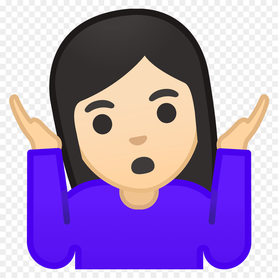 Woman Shrugging Emoji Clipart, Body Part, Finger, Hand, Person Free Png Download