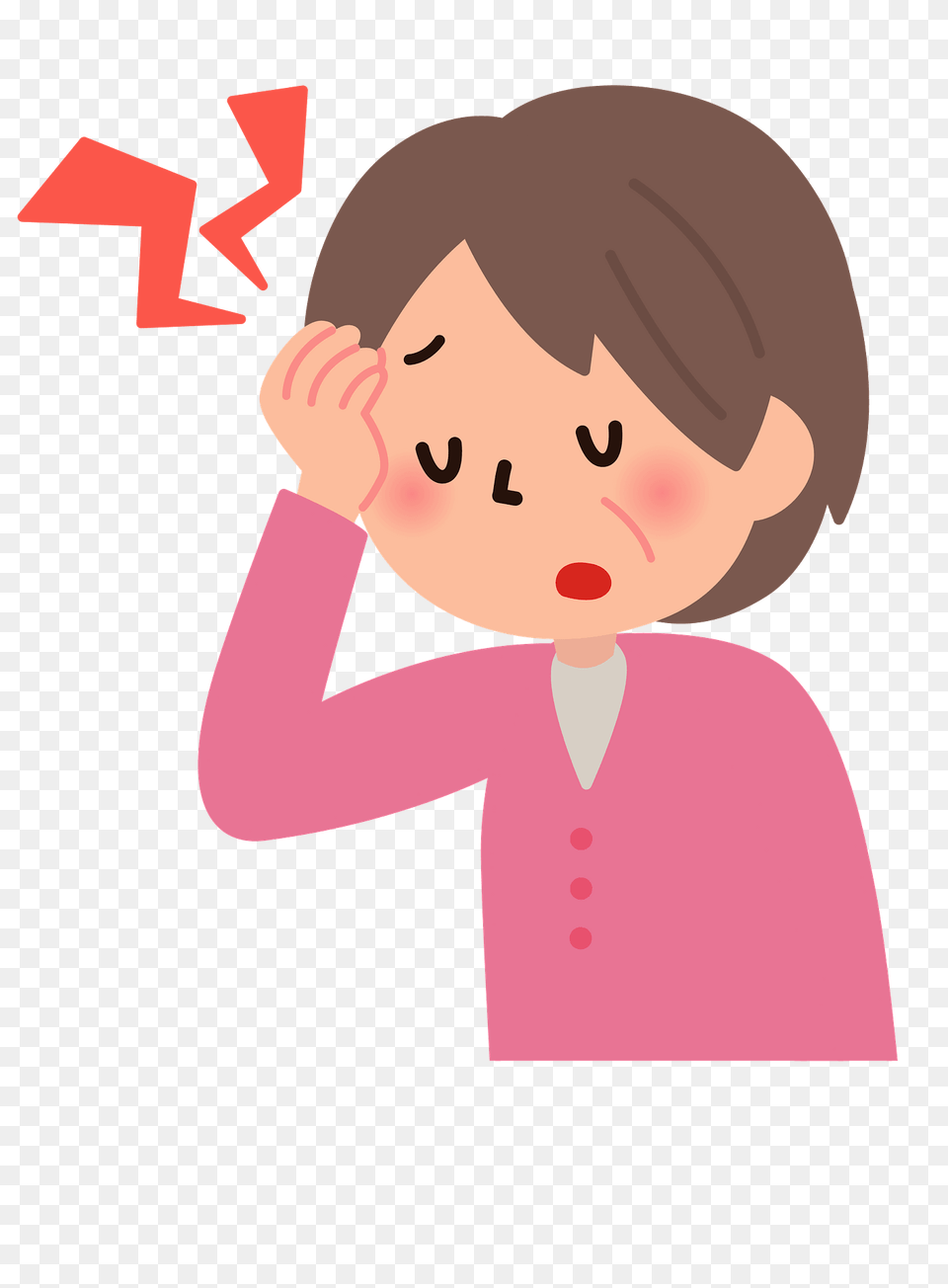 Woman Sick With A Headache And A Cold Clipart, Person, Face, Head Free Png