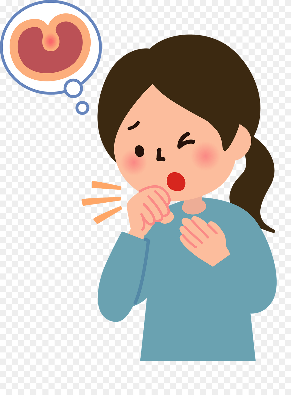 Woman Sick With Sore Throat And Cold Clipart, Baby, Person, Face, Head Free Transparent Png