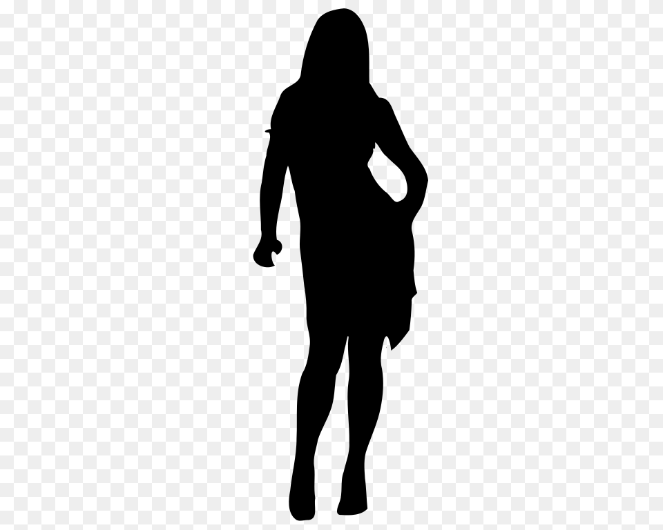 Woman Silhouette, Gray Free Png Download