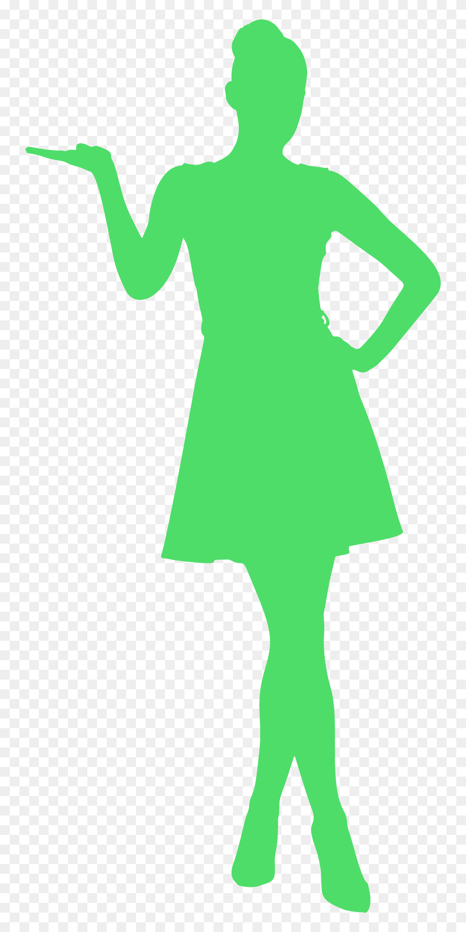 Woman Silhouette, Green, Person, Dancing, Leisure Activities Free Transparent Png