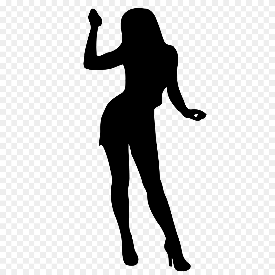 Woman Silhouette, Gray Png Image