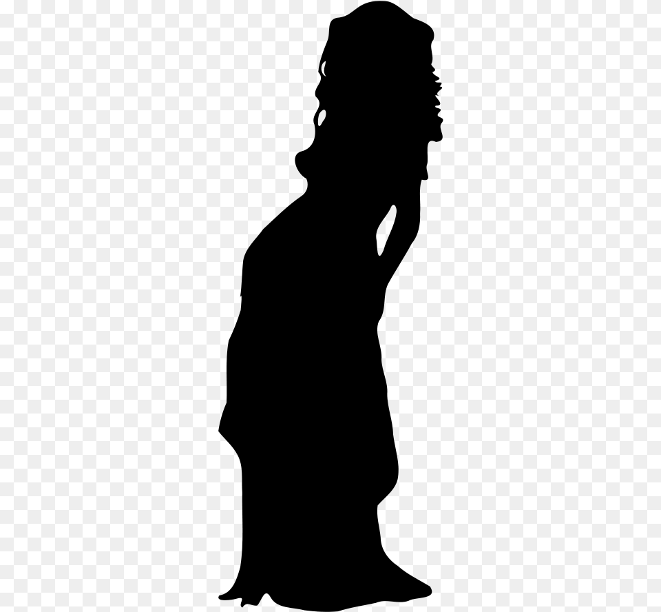 Woman Silhouette 47 Clipart, Gray Free Png Download